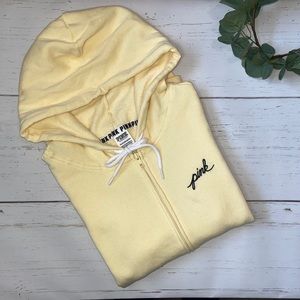 Victoria’s Secret PINK Yellow Zip-Up Hoodie